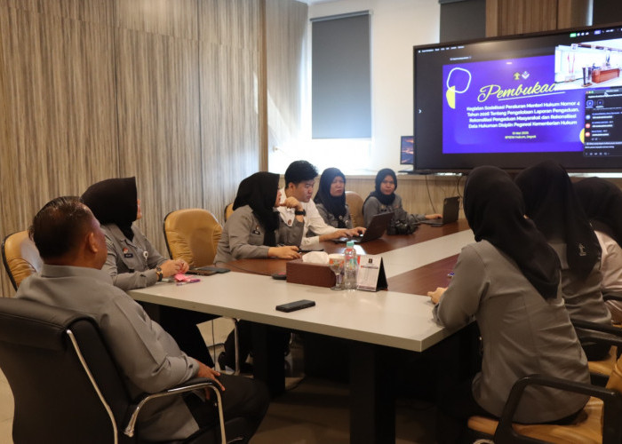 Perkuat Pengawasan Internal, Kemenkum Sumsel Ikuti Sosialisasi Pengelolaan Pengaduan