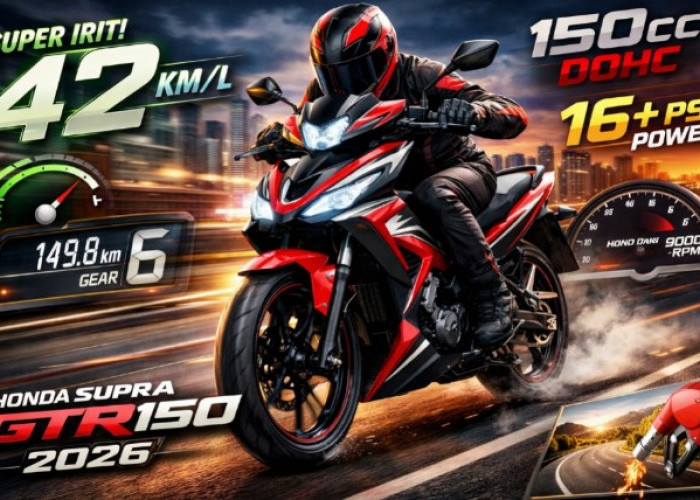 Irit Tapi Buas! Honda Supra GTR150 2026 Kembali Mengaspal, Konsumsi BBM Tembus 42 Km/Liter