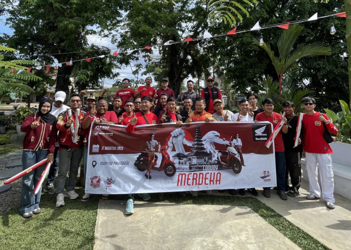 Semarak HUT RI ke-80 Bersama Komunitas Sepeda Motor Honda di Convoy Merdeka