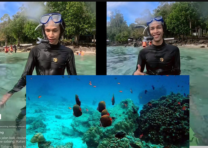 Usai Tuntaskan Nazar Jalan Kaki Bogor-Sabang, Jhon Yahya Wisata di Pulau Rubiah Surga Para Pecinta Snorkeling.