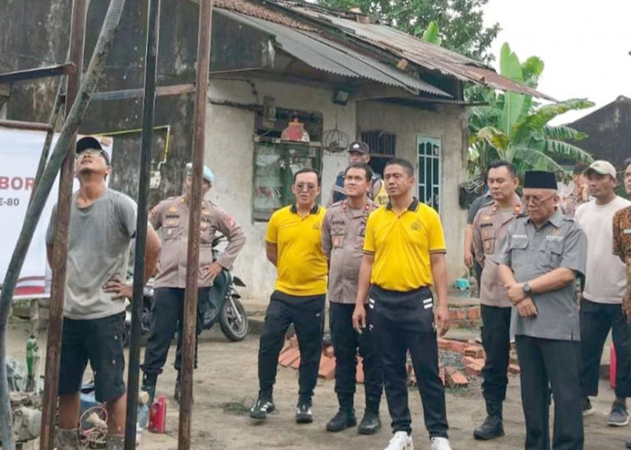 Kolaborasi Polres Ogan Ilir dan Baznas Peringati Hari Bhayangkara ke-80, Bangun Sumur Bor untuk Mushollah