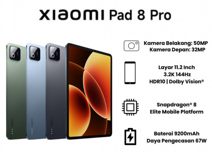 Bukan Tablet Biasa! Xiaomi Pad 8 Pro Usung Kamera 50MP dan Layar 144Hz 