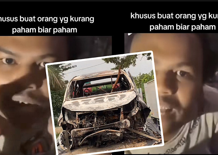 Konten Bernada Ancaman Teyeng Wakatobi Berlatar Mobil Rental ‘Hancur Gosong’ Bikin Resah, Oh Ternyata Dia?
