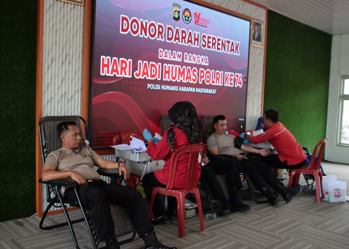 Sejumlah Kantong Darah Dikumpulkan di Peringatan Hari Jadi Humas Polri ke-74