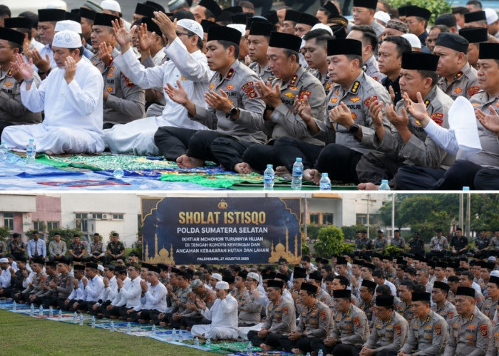 Polda Sumsel Gelar Sholat Istisqo, Ikhtiar Hadapi Kemarau dan Ancaman Karhutla