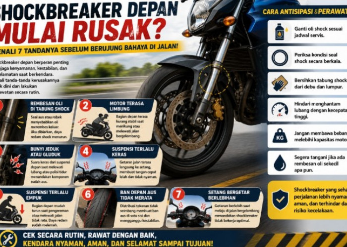 Shockbreaker Depan Motor Mulai Rusak? Kenali 7 Tandanya Sebelum Berujung Bahaya di Jalan7