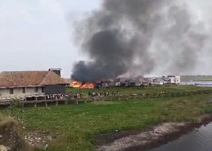 8 Rumah Kayu Milik Warga Desa Pampangan OKI Hangus Terbakar, Pemilik Rugi Ratusan Juta