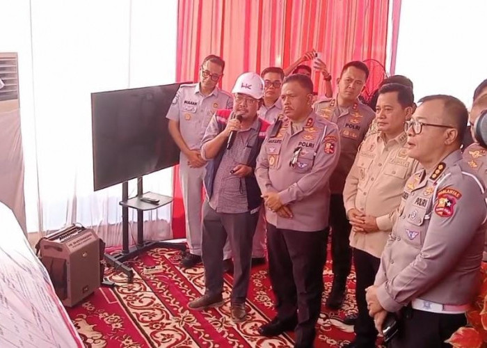 Kakorlantas Polri Tinjau Progres Proyek Jalan Tol Palembang-Betung, Tahun Depan Fungsional