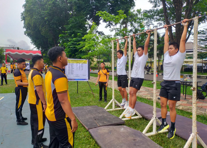 51 Peserta Ikuti Ujian Kesamaptaan Jasmani Bintara Bakomsus Polda Sumsel