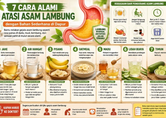 7 Cara Alami Mengatasi Asam Lambung dengan Bahan Sederhana di Dapur, Mudah Dipraktikkan di Rumah
