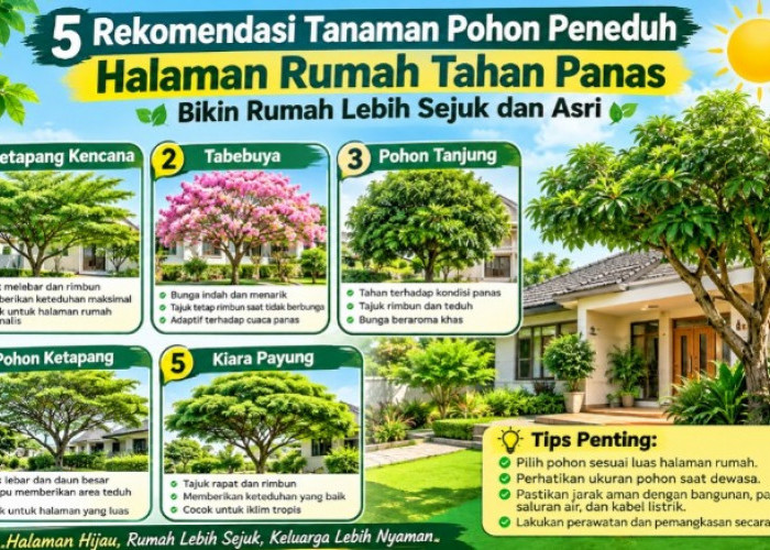 Ini 5 Rekomendasi Pohon Peneduh Halaman Rumah yang Tahan Panas, Bikin Rumah Lebih Sejuk