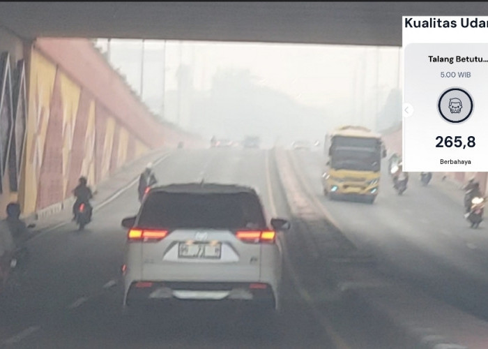 Kualitas Udara Palembang Pagi Ini Katagori Zona Berbahaya, Angkanya Tembus 379,4 µg/m³