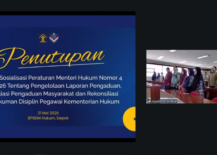 Kanwil Kemenkum Sumsel Ikuti Sosialisasi Permenkum Nomor 4 Tahun 2026