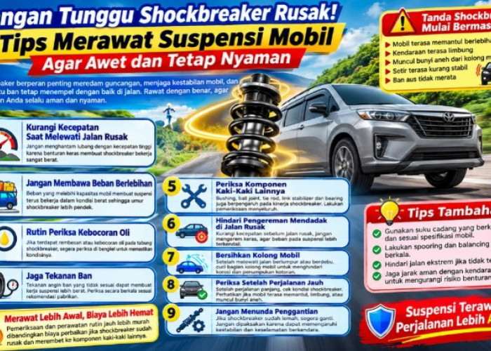Jangan Tunggu Shockbreaker Rusak! 9 Tips Merawat Suspensi Mobil Agar Awet dan Tetap Nyaman