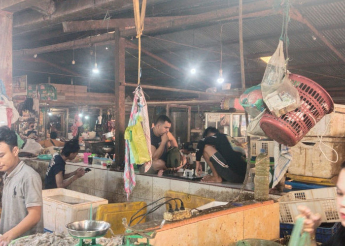Asyiknya 2 Pedagang Ikan ini Bermain Catur usai Dagangannya Laku