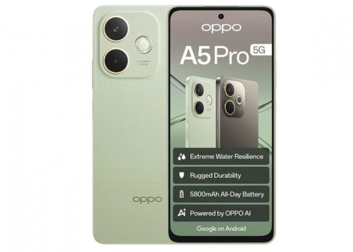 OPPO A5 Pro: HP 2 Jutaan Paling Komplit 2025 Baterai Badak, Fitur NFC dan Tahan Air