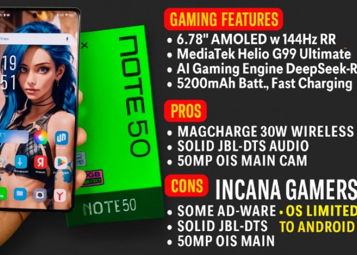 Infinix Note 50 Makin Diburu Para Gamers, Sematkan Fitur AI Gaming Engine DeepSeek