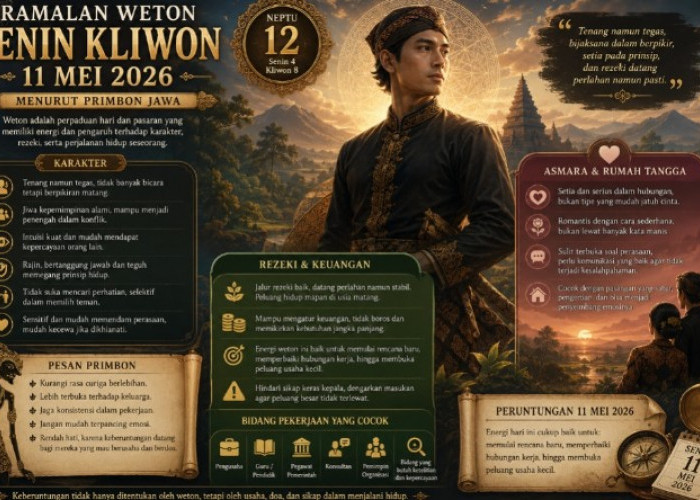 Ramalan Weton Senin Kliwon 11 Mei 2026: Rezeki, Karakter, dan Peruntungan Menurut Primbon Jawa