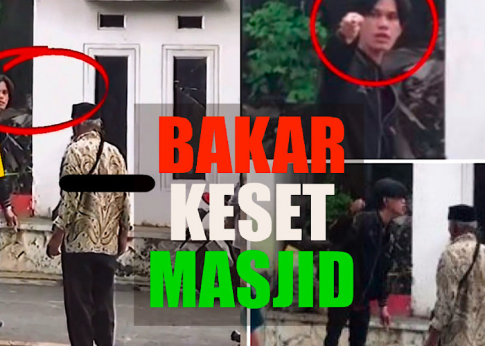 Pria Bakar Keset Masjid Nurul Huda Ngaku Asal Palembang, Saat Dicegat Keluarkan Sajam 