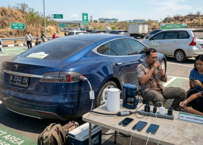 Fitur Rahasia Mobil Listrik yang Berguna Saat Darurat: V2L Bisa Masak Air hingga Cas HP Pemudik