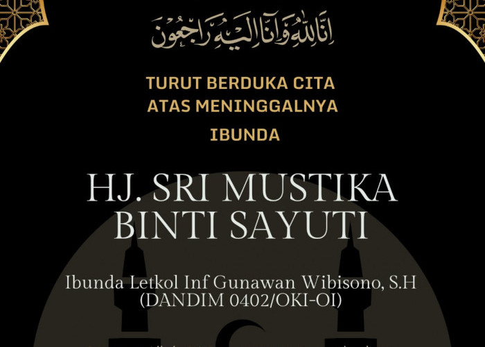 PT Waimusi Agroindah Turut Berdukacita Atas Meninggalnya Hj Sri Mustika Binti Sayuti Ibunda Letkol Inf Gunawan