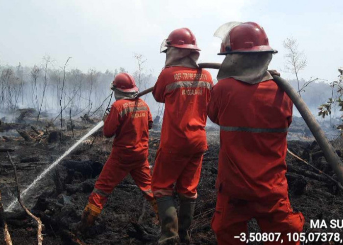 Lahan Gambut di Desa Sumber Hidup OKI Terbakar, Dilakukan Pemadaman Lanjutan