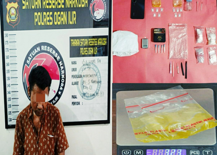 Tindak Lanjuti Laporan Warga, Sat Res Narkoba Polres Ogan Ilir Amankan Pengedar Sabu di Sungai Rambutan