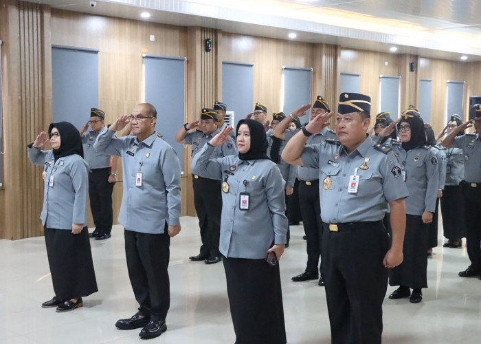 Jajaran Kemenkumham Sumsel Antusias Sambut Arahan Menkumham Baru dalam Apel Pagi Pegawai