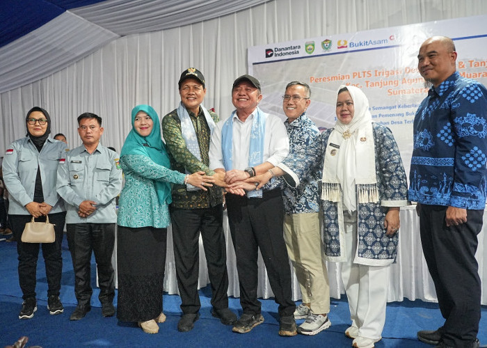 Perkuat Ketahanan Pangan, PTBA Hadirkan Dua PLTS Irigasi untuk Petani Muara Enim