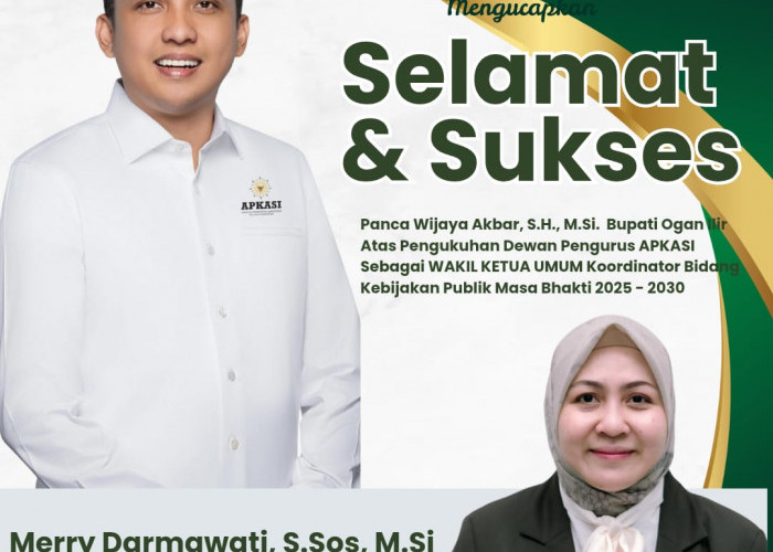 Pengukuhan Bupati Ogan Ilir Sebagai Waketum Koordinator Kebijakan Publik APKASI Masa Bhakti 2025-2030