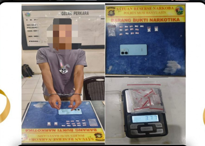 Polres Muba Ringkus Pengedar Sabu di Lawang Wetan, 15 Paket Disita