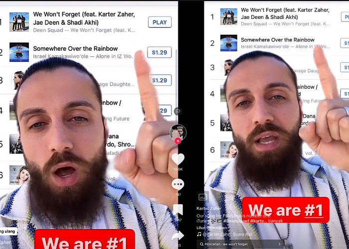 Lagu untuk Palestina We Won’t Forget  Nomor Satu di iTunes, Karter Zaher: Ini Pertama Dalam Sejarah 
