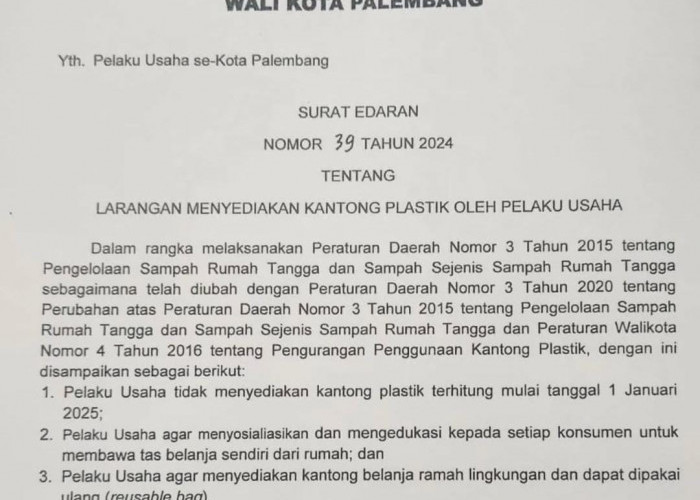 Larangan Pakai Kantong Plastik, Belanja di Pasar Tradisional Palembang Bawa Reusable Bag Sendiri, Berlaku 2025