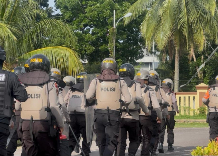 Perkuat Kesiapsiagaan dan Profesionalisme Personel Polres OKI Gelar Sispam Mako