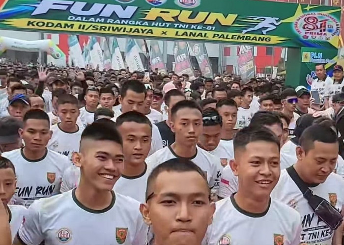 MASUK MURI, TNI Run 2026 Digelar Serentak Seluruh Indonesia, 4.000 Pelari Meriahkan JSC Palembang 