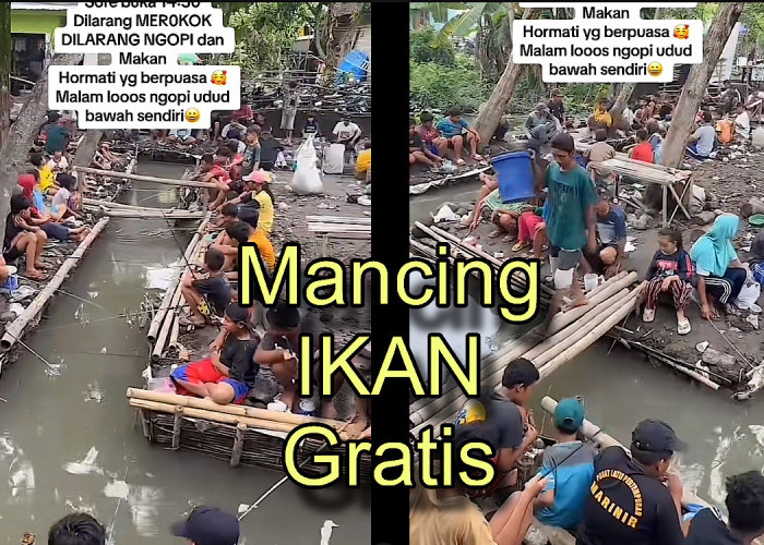 Unik, Mancing Gratis di Jombang, Netizen Heran Bagaimana Konsepnya, Banyak Pemancing dari Ikan? 