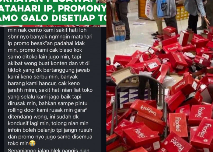 Ulah Pengunjung Ugal-Ugalan Hingga Berantakin Barang Pajangan, Karyawan Matahari IP Palembang Kesal