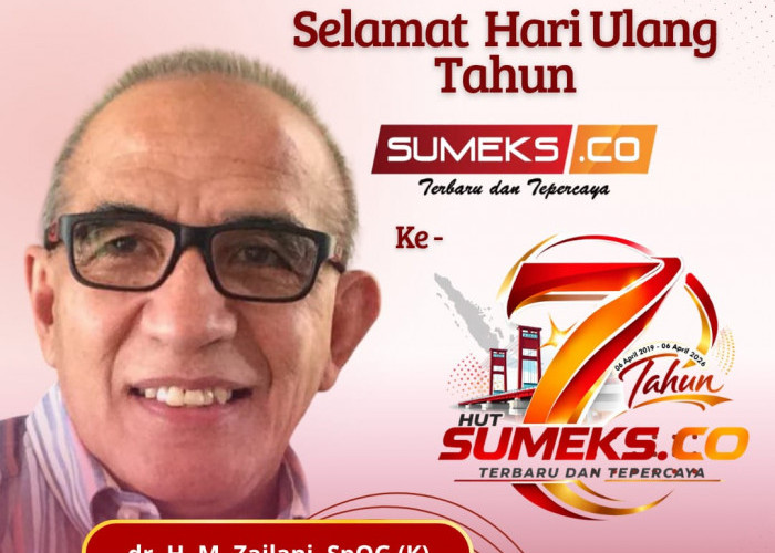 dr HM Zailani SPOG Mengucapkan Selamat HUT ke7 SUMEKS tahun 2026