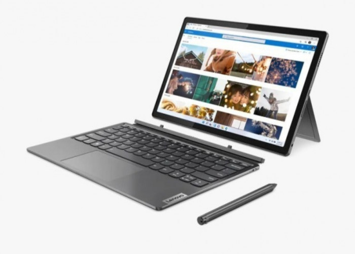 Laptop Hybrid Lenovo IdeaPad Duet 5 12IRU8 4MID, Layar Jernih 2.5K dan Menyertakan Stylus Pen