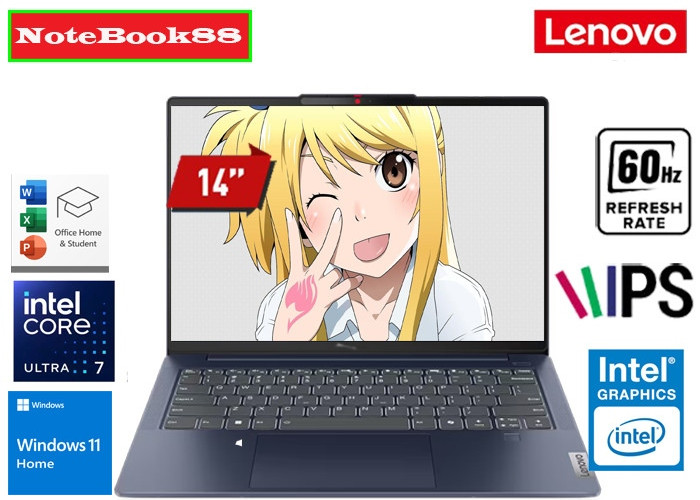 Lenovo IdeaPad Slim 5 14IMH9 2LID, Laptop dengan Kemampuan AI Bertenaga Intel Core Ultra 7 155H