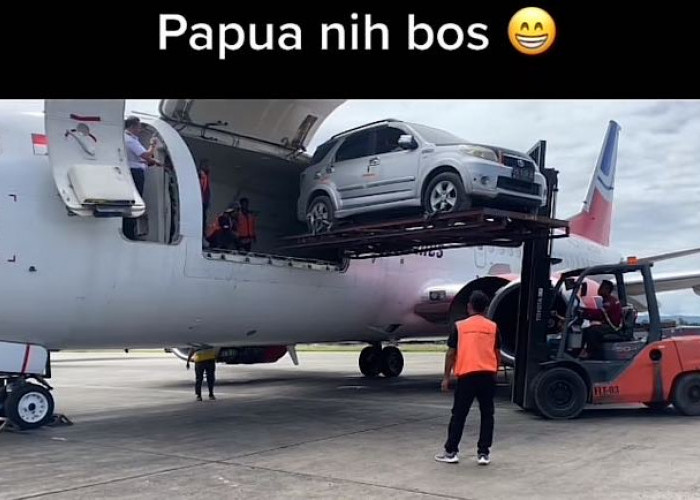 Amazing, Mobil Dikirim Naik Pesawat Hanya di Terjadi di Papua, Netizen: Ongkos Angkutnya Bisa Beli Mobil Baru 