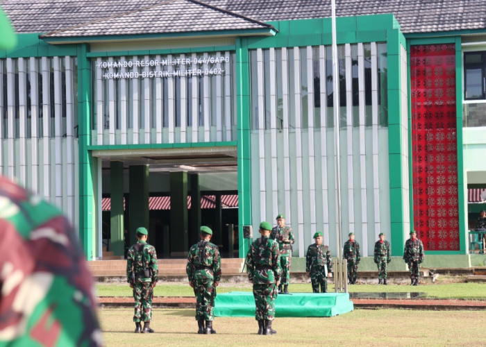 Melalui Upacara Bendera, Kodim 0402/OKI Perkuat Semangat Kebangsaan