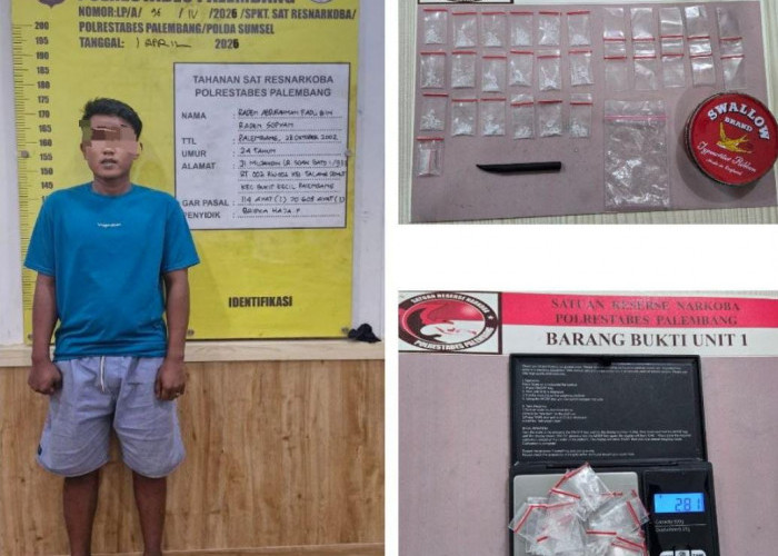 Sempat Kabur, Pemuda di Palembang Diamankan Usai Jual Sabu ke Polisi yang Menyamar Jadi Pembeli