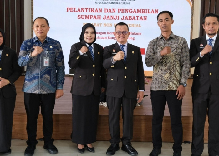 Kanwil Kemenkum Babel Lantik Pejabat Non Manajerial untuk Penguatan Kinerja ASN