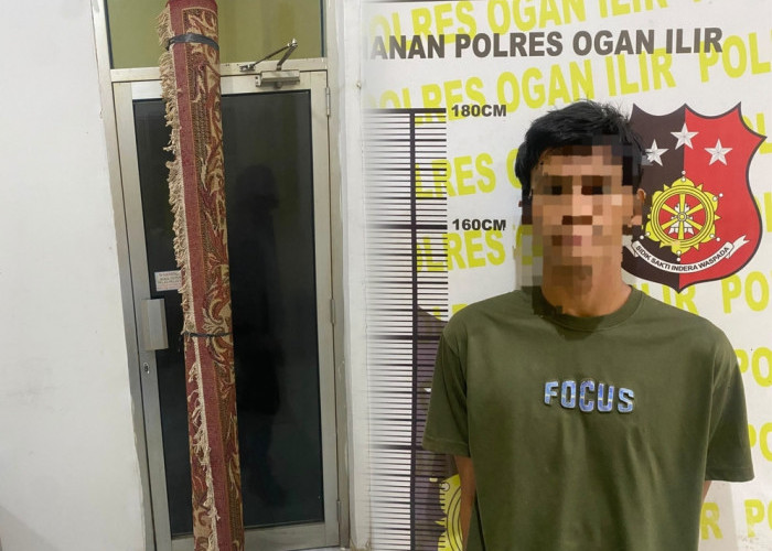 Pembobol Rumah di Palemraya Diamankan Satreskrim Polres Ogan Ilir Bersama 1 Lembar Ambal Sebagai Barang Bukti
