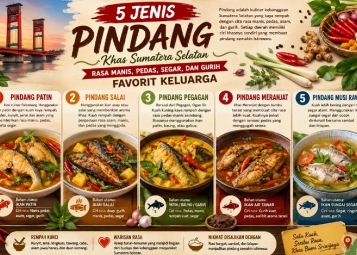 5 Jenis Pindang Khas Sumatera Selatan Favorit Keluarga, Perpaduan Rasa Manis dan Pedas Bikin Ketagihan