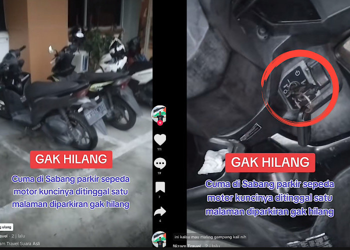 Di Sabang Aceh Banyak Sepeda Motor Parkir Dengan Kunci Masih Tertancap Semalaman Tidak Hilang Dicuri Orang 