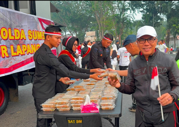 700 Porsi Makanan Gratis hingga Kendaraan Taktis, Brimob Polda Sumsel Semarakkan HUT ke-81 RI di CFD Palembang