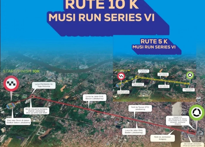 Lintasi Jembatan Ampera, Musi Run 2026 Seri VI Digelar Besok 18 Januari 2026, Cek Ini Rutenya