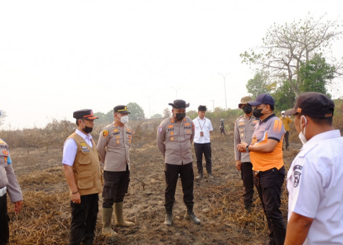 Stafsus Menko Infrastruktur Cek Lahan Terbakar di Jejawi, Polres OKI Perkuat Sinergi Penanganan Karhutla
